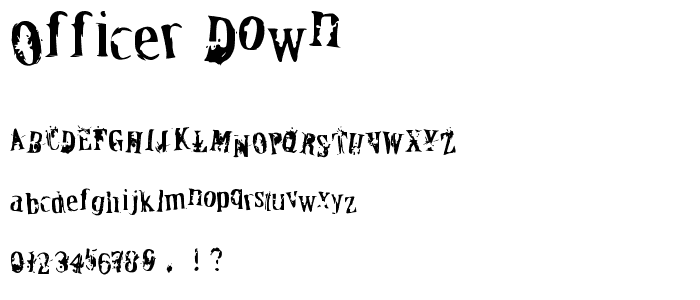OfFiCeR DoWn font